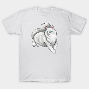 Cat - Radgoll - White T-Shirt